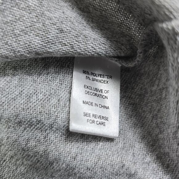 Cute Garden Gnome Autumn Fall Top Women's 2XL Gray 3/4 Sleeve Floral Holiday Fun - Picture 6 of 10